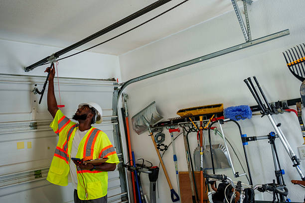Professional Garage Door Panel Replacement technician working in Centerville, IN